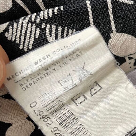 MOTHERHOOD Black Floral Maternity Jersey Dress Wrap Stretch Short Sleeve Medium - Picture 7 of 7